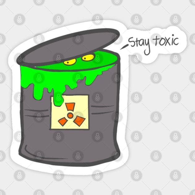 Stay Toxic Green Slime Monster Sticker by ROLLIE MC SCROLLIE